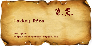 Makkay Róza névjegykártya