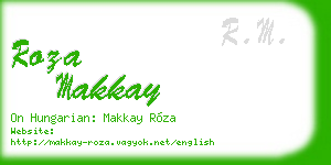 roza makkay business card