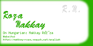 roza makkay business card